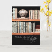 Gelukkige verjaardag, een nieuw hoofdstuk voor u kaart (Gele Bloem)