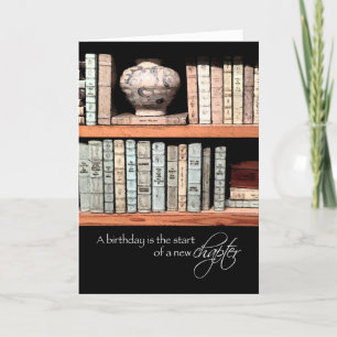 Gelukkige verjaardag, een nieuw hoofdstuk voor u kaart