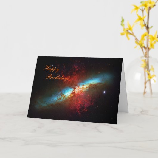 Gelukkige Verjaardag - Een Starburst Galaxy Kaart (Gele Bloem)