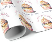 Gelukkige verjaardag - een traktatie voor u cadeaupapier (Rol Hoek)