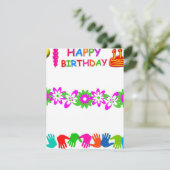 Gelukkige Verjaardag, Eenvoudig Lijst Grens Verjaa (Staand voorkant)