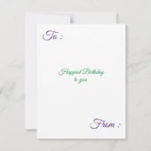 Gelukkige Verjaardag, Eenvoudig Lijst Grens Verjaa (Achterkant)