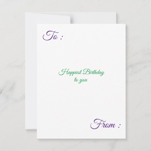 Gelukkige Verjaardag, Eenvoudig Lijst Grens Verjaa (Achterkant)