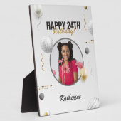 Gelukkige Verjaardag Eenvoudige Douane Fotogift Fotoplaat (Zijkant)