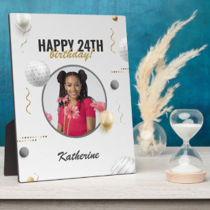 Gelukkige Verjaardag Eenvoudige Douane Fotogift Fotoplaat