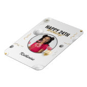 Gelukkige Verjaardag Eenvoudige Douane Fotogift Magneet (Linkerzijde)