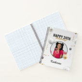 Gelukkige Verjaardag Eenvoudige Douane Fotogift Notitieboek (Binnen)