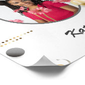 Gelukkige Verjaardag Eenvoudige Douane Fotogift Poster (Hoek)