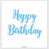 Gelukkige Verjaardag Eenvoudige Minimalistische Bl Sticker (Vel)