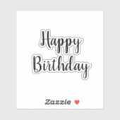 Gelukkige Verjaardag Eenvoudige Minimalistische El Sticker (Vel)