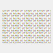 Gelukkige Verjaardag Eenvoudige Typografie Inpakpapier Vel (Voorkant)