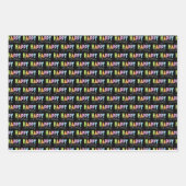 Gelukkige Verjaardag Eenvoudige Typografie Inpakpapier Vel (Voorkant 3)