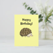 Gelukkige verjaardag! (egel) briefkaart (Staand voorkant)