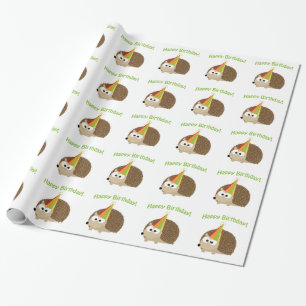 Gelukkige Verjaardag! Egel Cadeaupapier
