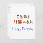 Gelukkige verjaardag Egyptische hiërogliefen Briefkaart (Voorkant / Achterkant)