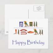 Gelukkige verjaardag Egyptische hiërogliefen Briefkaart (Voorkant / Achterkant)