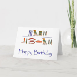 Gelukkige verjaardag Egyptische hiërogliefen Kaart