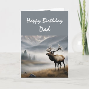Gelukkige verjaardag eland vader die uitmuntend is kaart