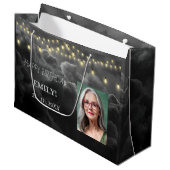 Gelukkige Verjaardag Elegant Black Party Modern Ch Groot Cadeauzakje (Voorkant Gekanteld)