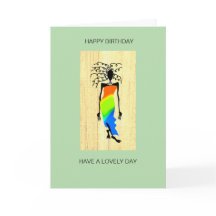 Gelukkige verjaardag, elegante en stijlvolle Afrik