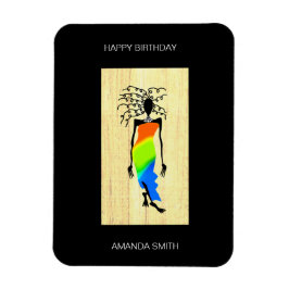 Gelukkige verjaardag, elegante en stijlvolle Afrik Magneet