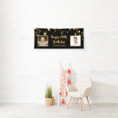 Gelukkige Verjaardag Elk Jaar Toen & Nu Foto's Spandoek (Insitu)