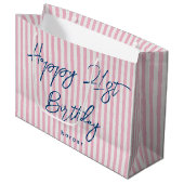 Gelukkige Verjaardag Elke Leeftijd Aangepaste Naam Groot Cadeauzakje (Voorkant Gekanteld)