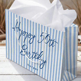 Gelukkige Verjaardag Elke Leeftijd Aangepaste Naam Groot Cadeauzakje