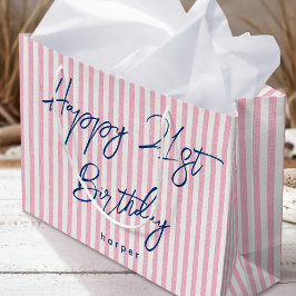 Gelukkige Verjaardag Elke Leeftijd Aangepaste Naam Groot Cadeauzakje
