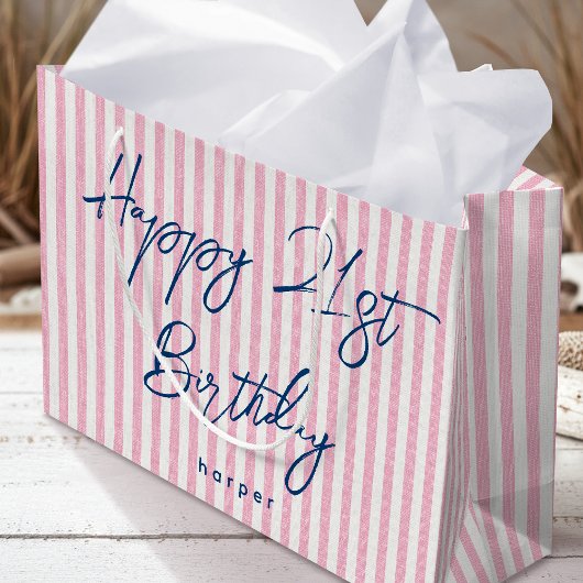 Gelukkige Verjaardag Elke Leeftijd Aangepaste Naam Groot Cadeauzakje