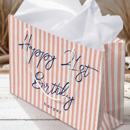 Gelukkige Verjaardag Elke Leeftijd Aangepaste Naam Groot Cadeauzakje