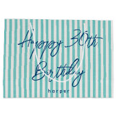 Gelukkige Verjaardag Elke Leeftijd Aangepaste Naam Groot Cadeauzakje (Achterkant)