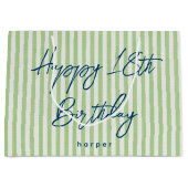 Gelukkige Verjaardag Elke Leeftijd Aangepaste Naam Groot Cadeauzakje (Voorkant)