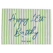 Gelukkige Verjaardag Elke Leeftijd Aangepaste Naam Groot Cadeauzakje (Achterkant)