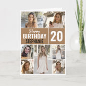 Gelukkige verjaardag elke leeftijd foto | Collage Kaart (Voorkant)
