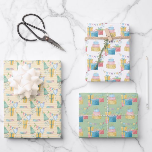 Gelukkige verjaardag Elke Persoon Inpakpapier Vel (Voorkant)