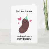 Gelukkige Verjaardag Elke Vezel Van Mijn Bonen Pun Kaart (Voorkant)