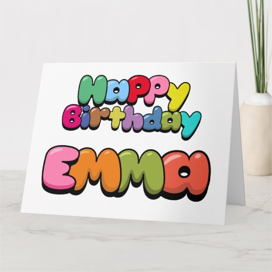 Gelukkige verjaardag Emma Kaart (Voorkant)