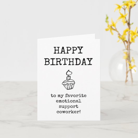 Gelukkige Verjaardag, Emotionele Steunmedewerker K Kaart (Gele Bloem)
