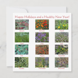 Gelukkige verjaardag en een bloeiend nieuwjaar! Op Notitiekaartje