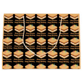 Gelukkige verjaardag en veel s'mores grote geschen groot cadeauzakje (Voorkant)