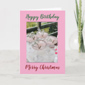*** GELUKKIGE VERJAARDAG EN VROLIJK KERSTFEEST *** FEESTDAGEN KAART (Voorkant)