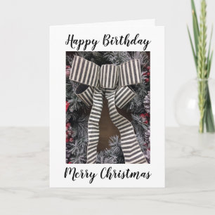 *** GELUKKIGE VERJAARDAG EN VROLIJK KERSTFEEST *** FEESTDAGEN KAART