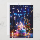 Gelukkige Verjaardag en Vrolijk Kerstfeest Feestdagenkaart (Achterkant)