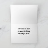 GELUKKIGE VERJAARDAG ** EN WE WETEN HOE WE MOETEN  KAART (Binnen)