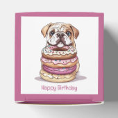 Gelukkige verjaardag Engelse Bulldogs Bedankdoosjes (Bovenkant)