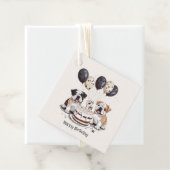 Gelukkige verjaardag Engelse Bulldogs Bedankjes Labels (In situ)