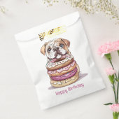 Gelukkige verjaardag Engelse Bulldogs Bedankzakje (Gezegeld)