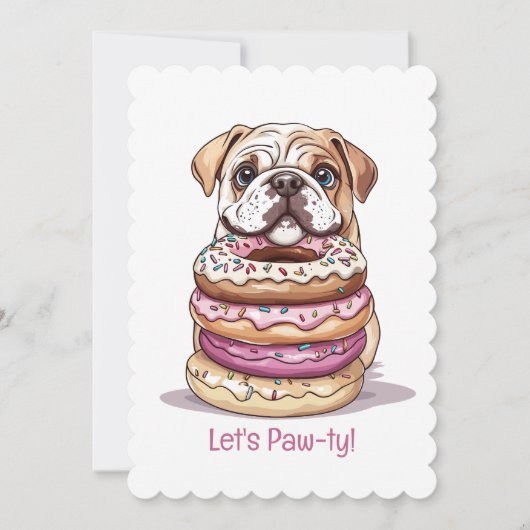 Gelukkige verjaardag Engelse Bulldogs Kaart (Voorkant)