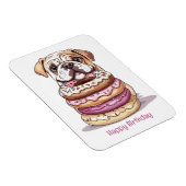 Gelukkige verjaardag Engelse Bulldogs Magneet (Rechterzijde)